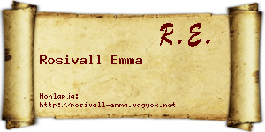 Rosivall Emma névjegykártya