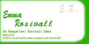 emma rosivall business card